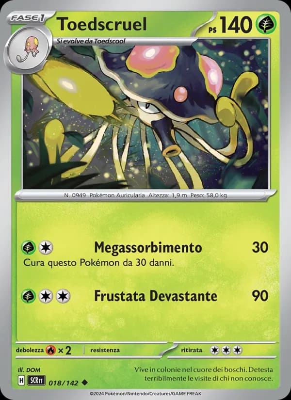 Toedscruel card in Italian