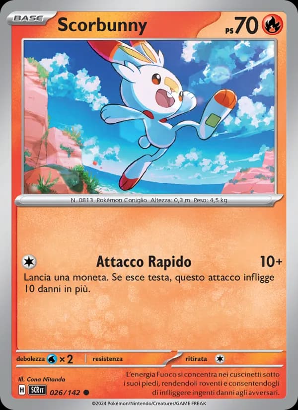 Scorbunny card in Italian