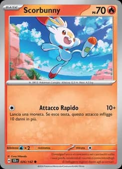 Scorbunny card in Italian