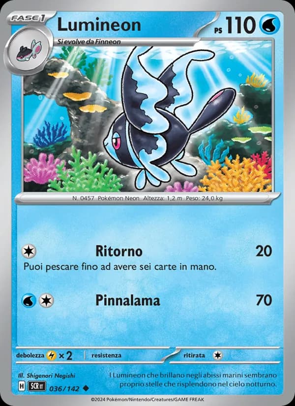 Lumineon card in Italian