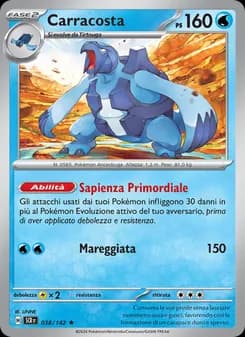 Carracosta card in Italian
