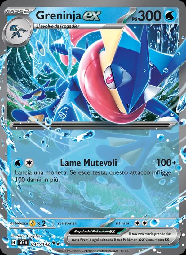 Greninja-ex card in Italian