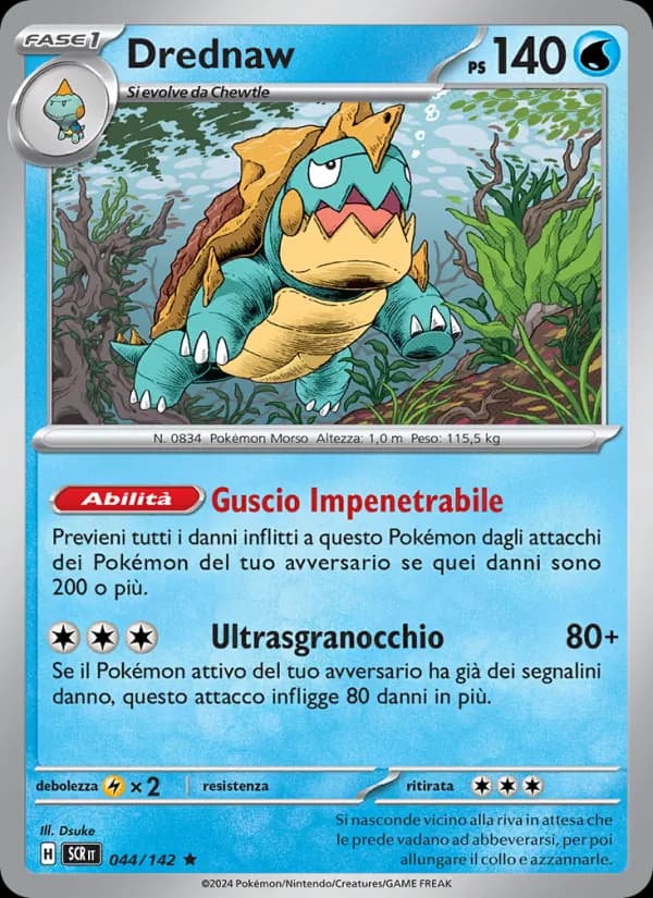 Drednaw card in Italian