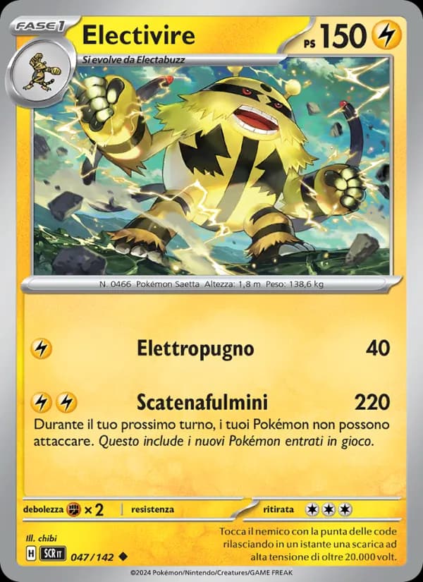 Electivire card in Italian