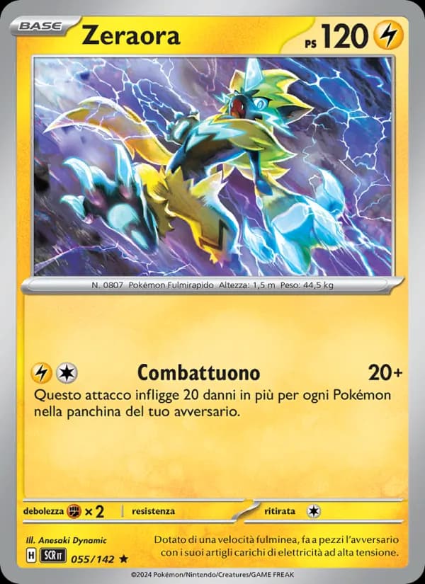 Zeraora card in Italian