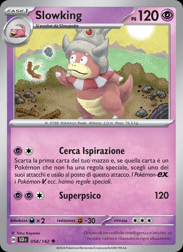 Slowking card in Italian