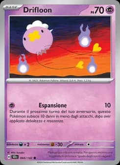 Drifloon card in Italian