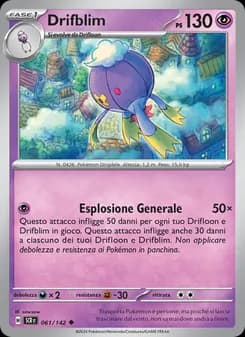 Drifblim card in Italian