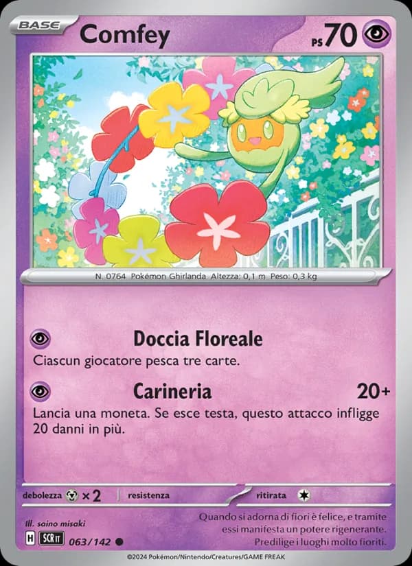 Comfey card in Italian