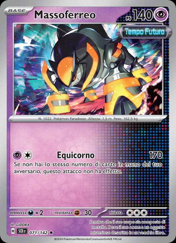 Massoferreo card in Italian