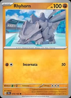 Rhyhorn card in Italian