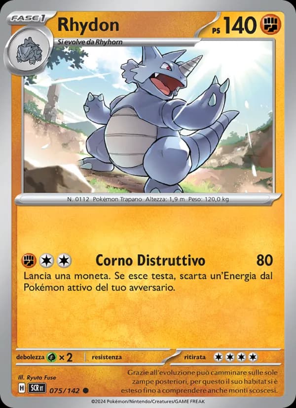 Rhydon card in Italian