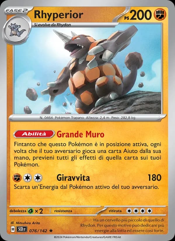 Rhyperior card in Italian