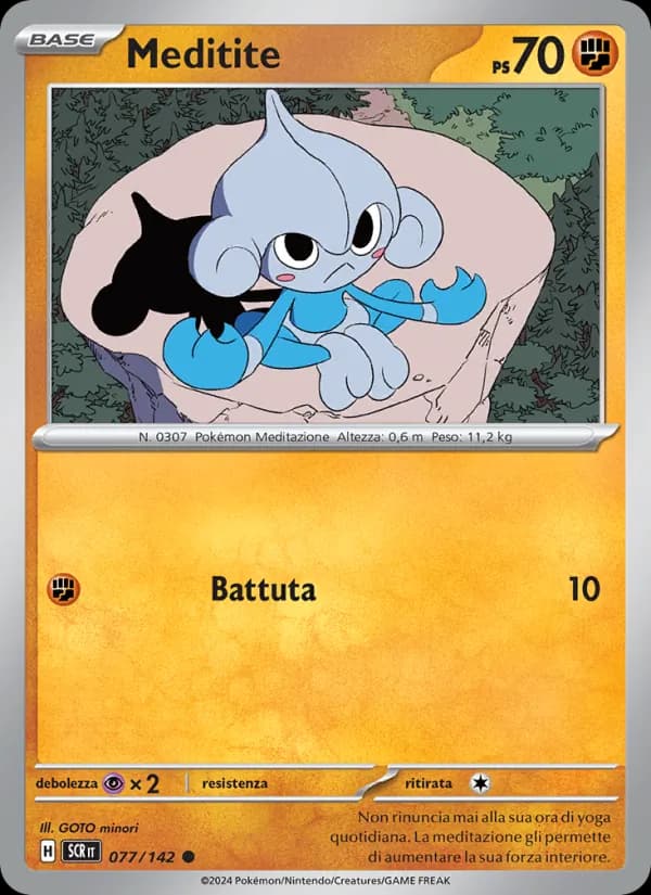 Meditite card in Italian
