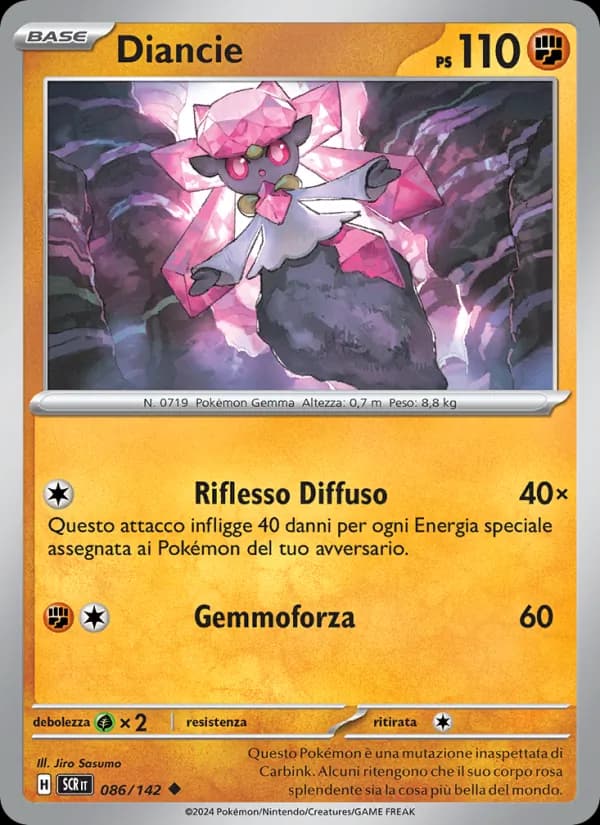 Diancie card in Italian