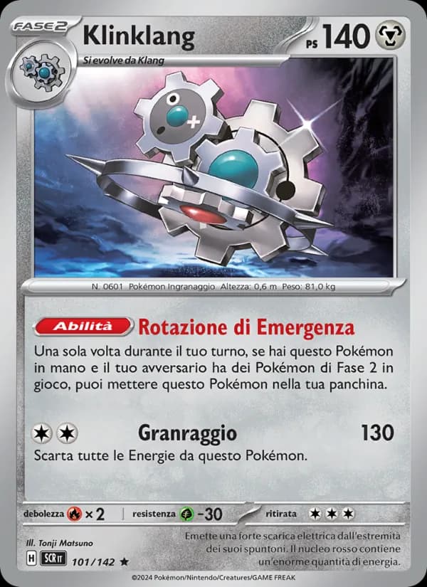Klinklang card in Italian