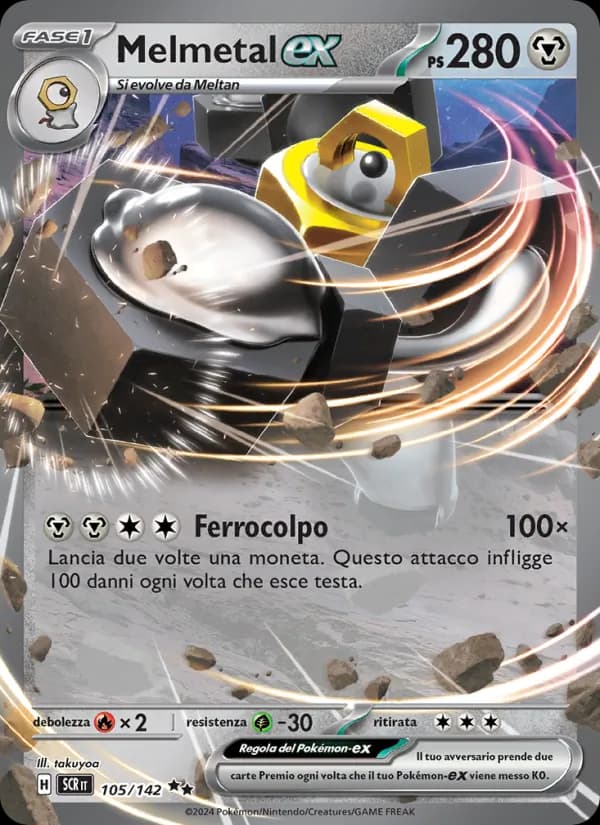 Melmetal-ex card in Italian