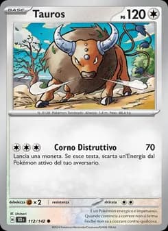 Tauros card in Italian
