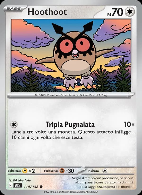 Hoothoot card in Italian