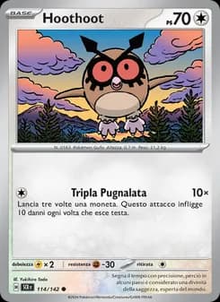 Hoothoot card in Italian
