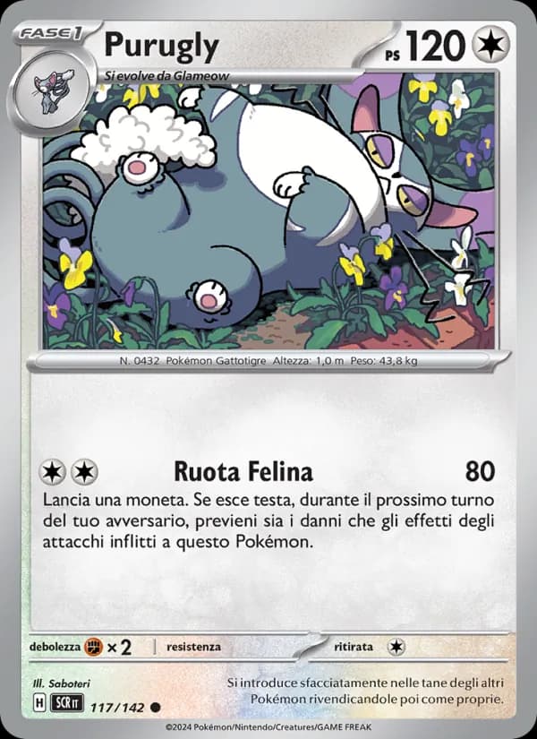 Purugly card in Italian
