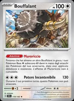 Bouffalant card in Italian