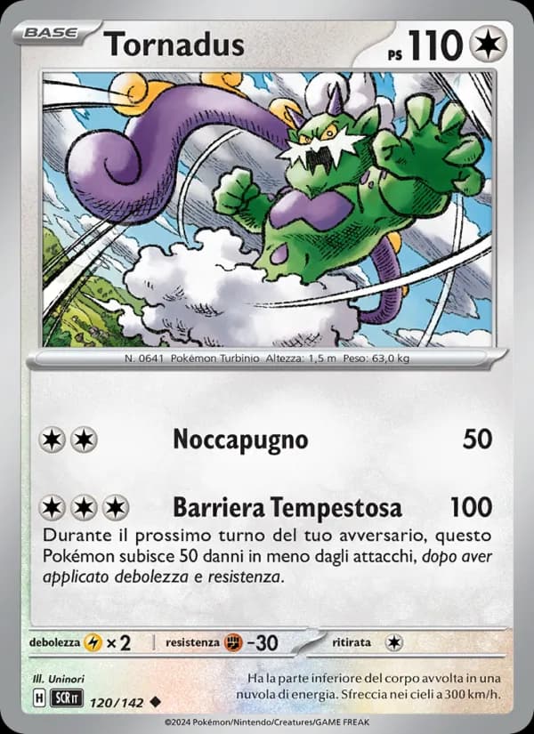 Tornadus card in Italian