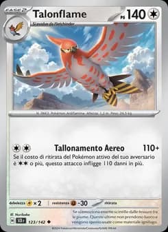 Talonflame card in Italian