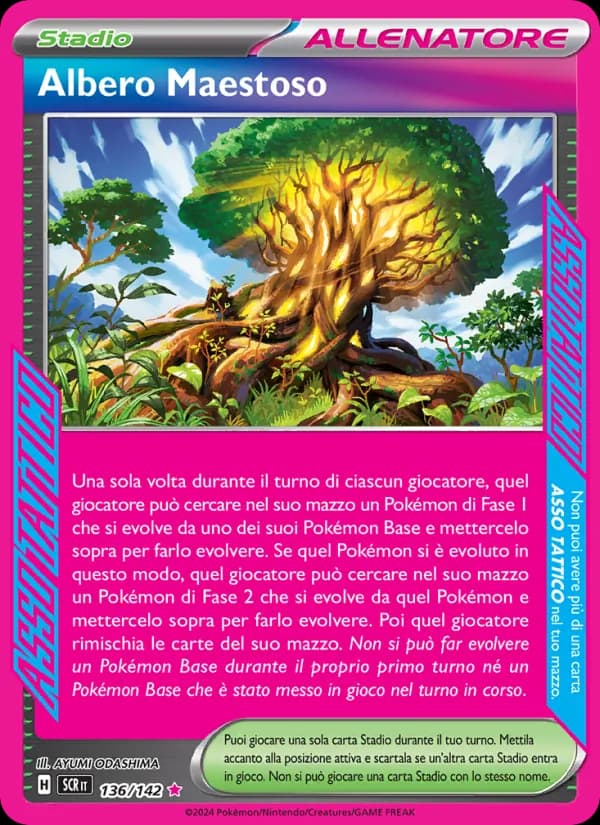 Albero Maestoso card in Italian
