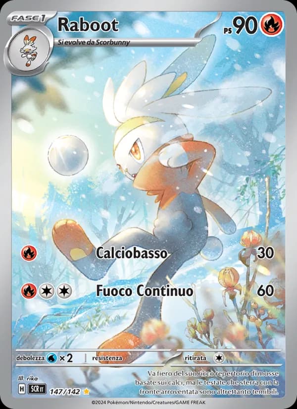 Raboot card in Italian