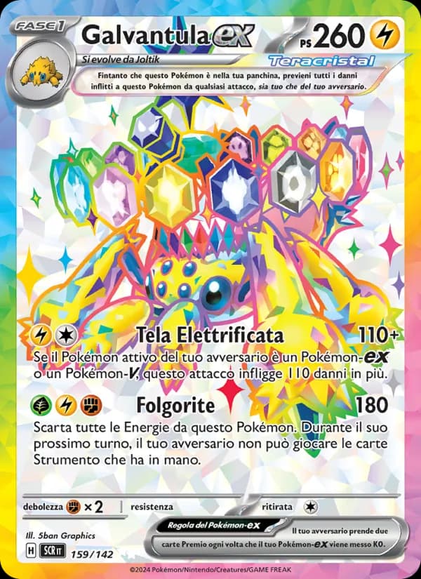 Galvantula-ex card in Italian