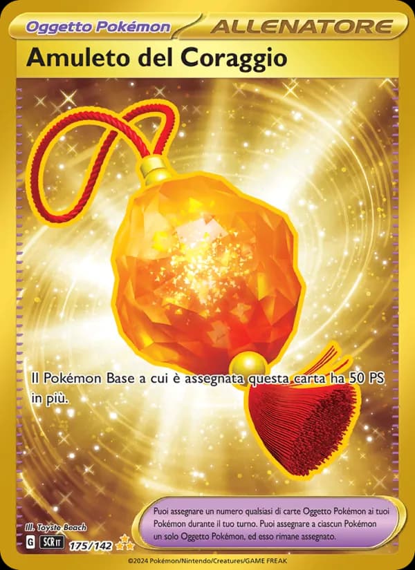 Amuleto del Coraggio card in Italian