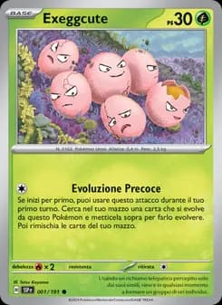 Exeggcute card in Italian