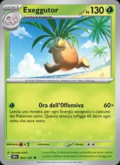 Exeggutor card in Italian