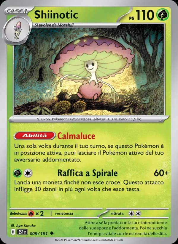 Shiinotic card in Italian