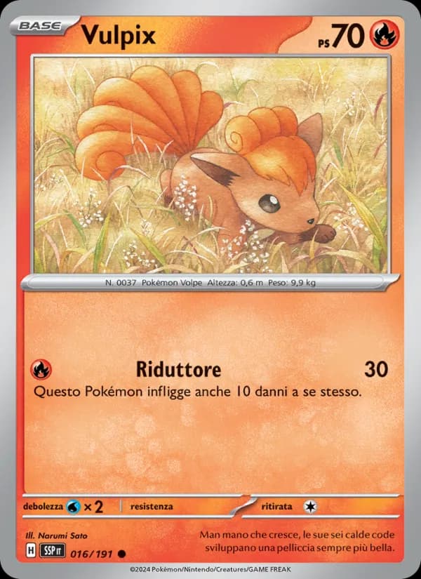 Vulpix card in Italian