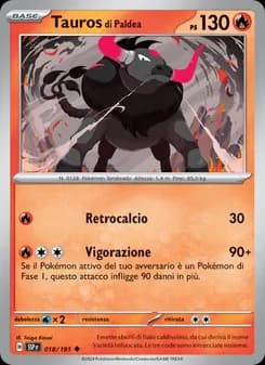 Tauros di Paldea card in Italian