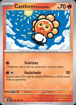 Castform Forma Sole card in Italian