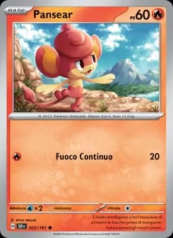 Pansear card in Italian