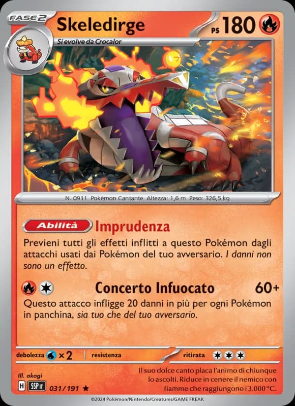 Skeledirge card in Italian