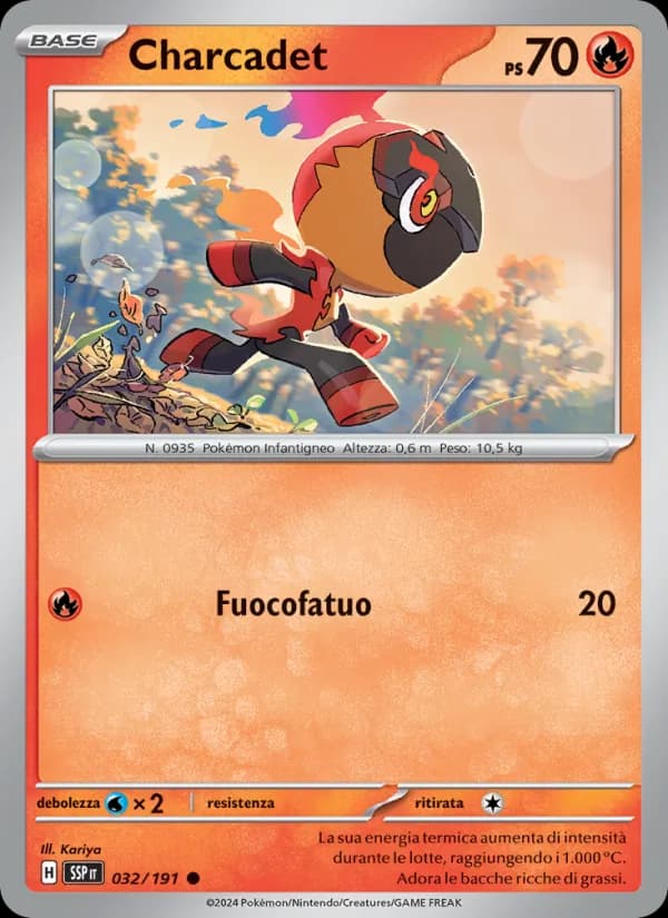 Charcadet card in Italian