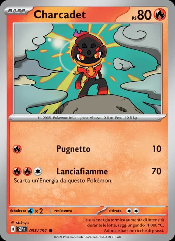 Charcadet card in Italian
