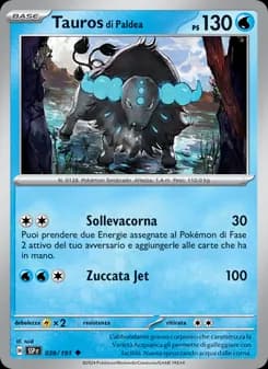 Tauros di Paldea card in Italian