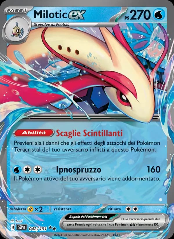 Milotic-ex card in Italian