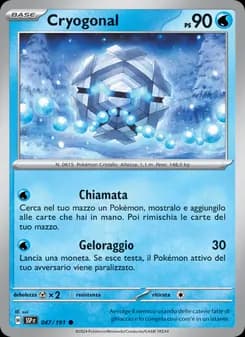 Cryogonal card in Italian