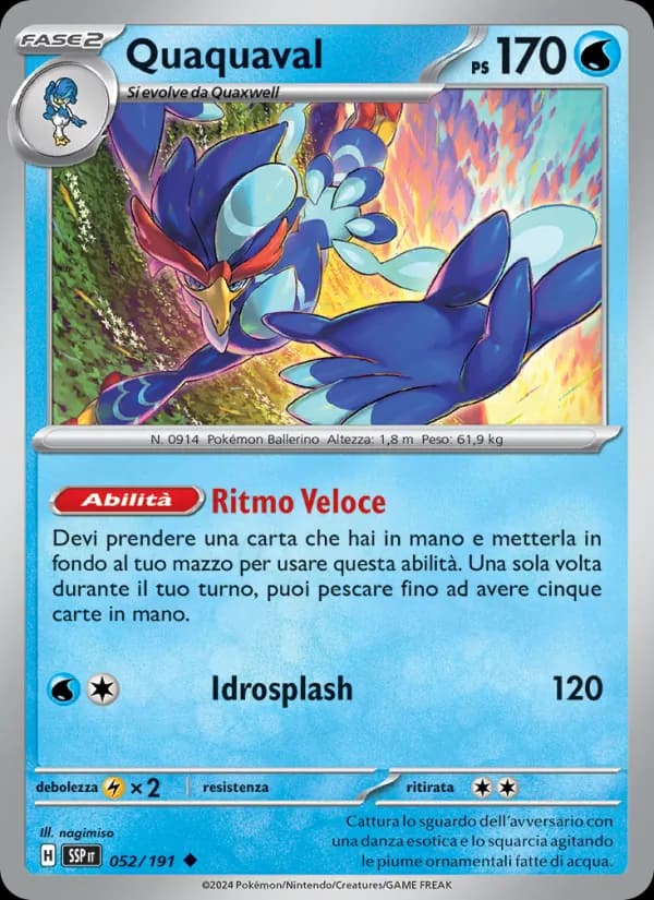 Quaquaval card in Italian