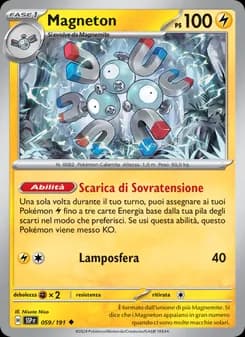 Magneton card in Italian