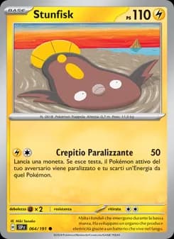 Stunfisk card in Italian