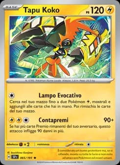 Tapu Koko card in Italian