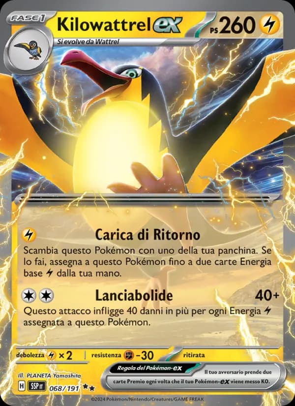 Kilowattrel-ex card in Italian